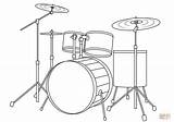 Coloring Drum Kit Pages Printable Dot Musical Drawing Paper sketch template