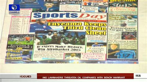 sports  morning spotlight  newspaper headlines  ibonye