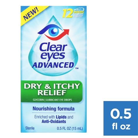clear eyes advanced dry itchy relief eye drops  fl oz walmart