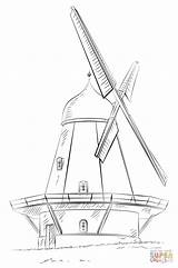 Windmill Molino Vuelta sketch template