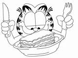Lasagna Garfield Template sketch template