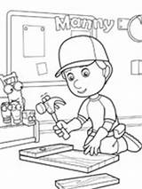 Manny Handy Outils Coloriage Coloriages Alegoria Ferramentas Obra Firefighter Cathia Ebd Ajuda Professores sketch template