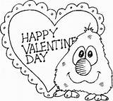 Coloring Pages Printable Valentines Valentine Kids Sheets Happy sketch template