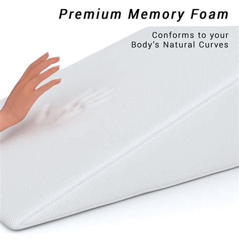 Fitplus Bed Wedge Premium Wedge Pillow Memory Foam 2 Year