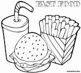 Coloringway Fastfood sketch template