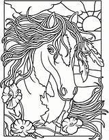 Dover Horses Haven Stained Doverpublications Kleurplaten Abstracto Corriendo sketch template