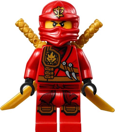 lego ninjago minifigur kai roter ninja mit schwerthalter und zwei