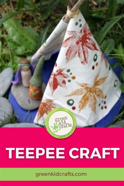 mini teepee craft green kid crafts