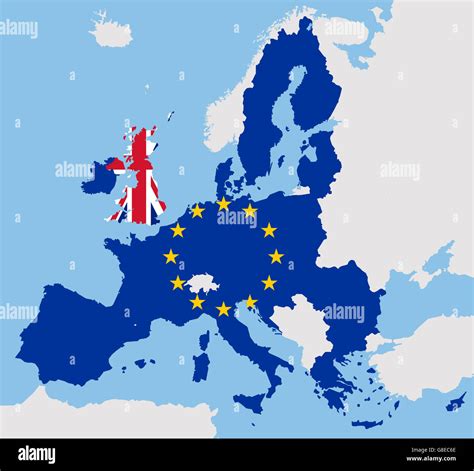 brexit uk  eu map flags europe stock photo royalty  image  alamy