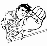 Superman Coloring Cartoon Characters Pages Popular sketch template