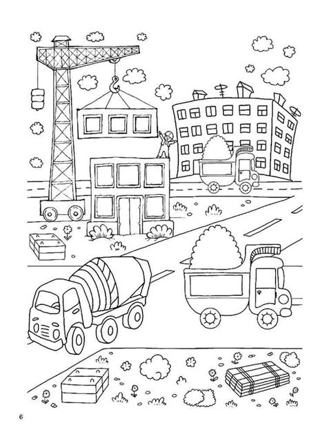 construction site coloring pages
