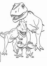 Train Dinosaur Color Coloring Pages Dino Print sketch template