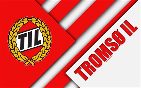 wallpapers tromso fc  logo material design norwegian football club emblem red