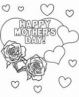 Mothers Coloring Pages Printable Happy Card Print Kids Grandma Mother Cards Disney Greeting Color Sheets Roses Adults Getcolorings sketch template