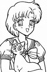 Sailor Mercury Book Moon Coloring Drawing Pages Tsuki Matsuri Getdrawings Clipartmag sketch template