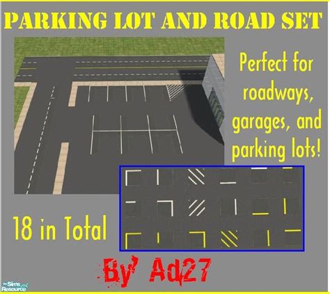 ads parking lot  road  set sims  gameplay sims challenge