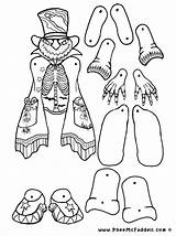 Coloring Puppets Puppet Halloween Pages Paper Crafts Template Master Kids Pumpkin Head Cut Printables Color Jumping Jack Templates Clipart Assemble sketch template