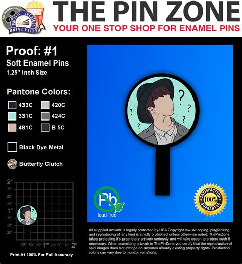 25 “magnifying Glass” Lapel Pins Proof 1 Thepinzone