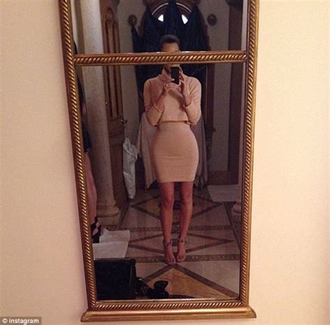kim kardashian looks slimmer in selfie before revealing spanx daily mail online