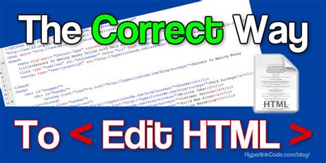 correct   edit html code hyperlinkcode blog