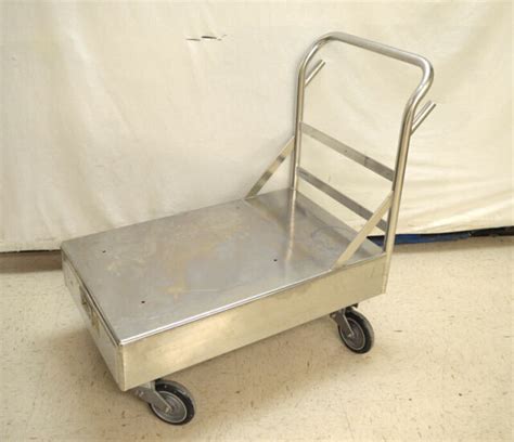 Lynndale Stainless Steel 2 Drawer Push Platform Utiliy Cart Flat Bed