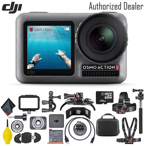 dji osmo action  camera gb microsd memory card mounting kit cleaning cloth