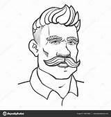 Moustache Drawing Mustache Man Getdrawings Drawn sketch template