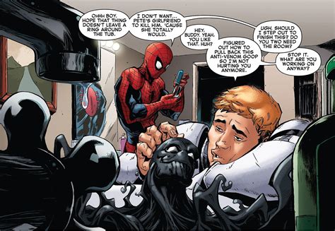 flash thompson venom and spiderman venom comics marvel venom