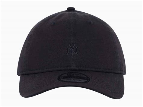 york yankees mlb mini logo tonal black  black twenty cap