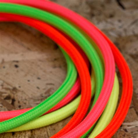 neon coloured fabric lighting cable  quirk notonthehighstreetcom