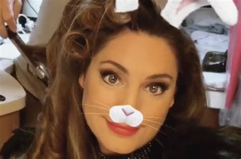 kelly brook model turns jessica rabbit in plunging red dress and bunny ears daily star