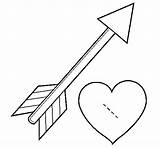 Arrow Coloring Heart Valentines Coloringcrew Colorear sketch template