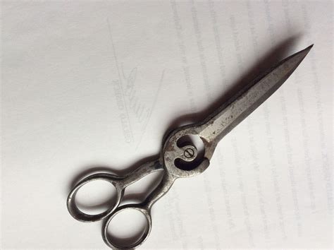 antique c1870 hand forged steel scissors sewing or desk accessory