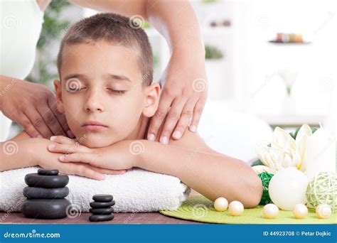 child spa treatment stock photo image