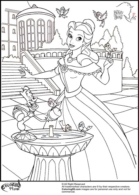 gambar jyydek disney princess belle coloring pages mewarnai gambar