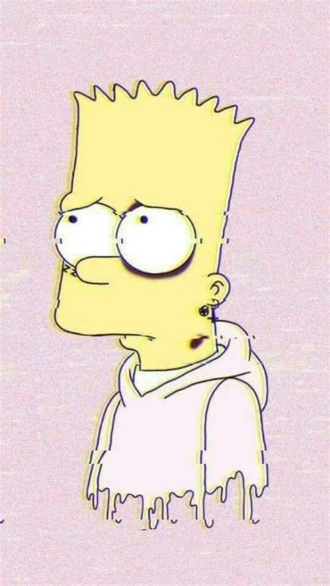 Emotional Aesthetic Sad Bart Simpson Wallpaper Wallpaper