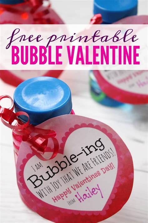 valentines  bubbles printable  kids