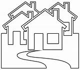 Clipart Outline House Clip Cliparts Houses Library Red sketch template