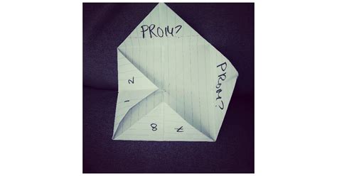 Paper Fortune Teller How To Ask A Girl To Prom