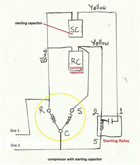 air compressor capacitor wiring diagram   call  ac repair man visit  blog