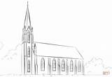 Church Coloring Pages Puzzle Printable sketch template