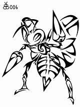 Beedrill Th09 Scyther sketch template