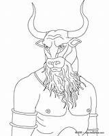 Minotauro Mythology Disegno Minotaur sketch template