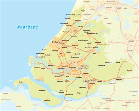 digitale kaart van zuid holland