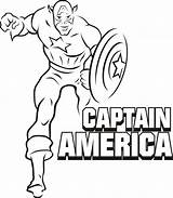 Coloring Superhero Pages America Templates Captain Template sketch template