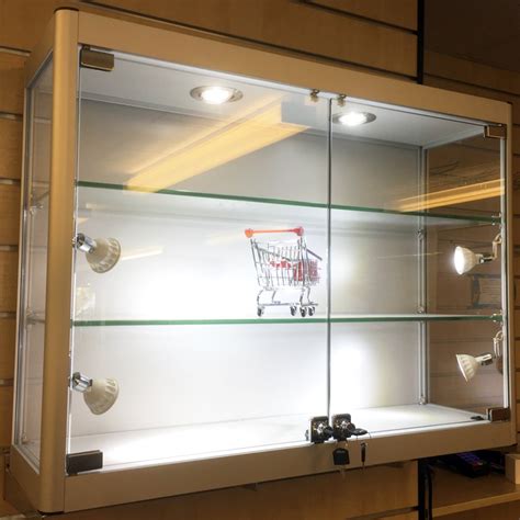 aluminium glass wall mounted shop cabinet shop fitting supplies