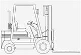 Forklift Detailed sketch template