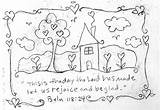 118 Psalm Scripture Glad Sketch Bible Rejoice Garden sketch template
