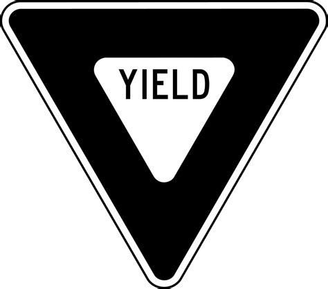 yield black and white clipart etc
