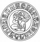Aztec Calendar Coloring Pages Mayan History Printable Bible Cartoons Select Animals Nature Many sketch template